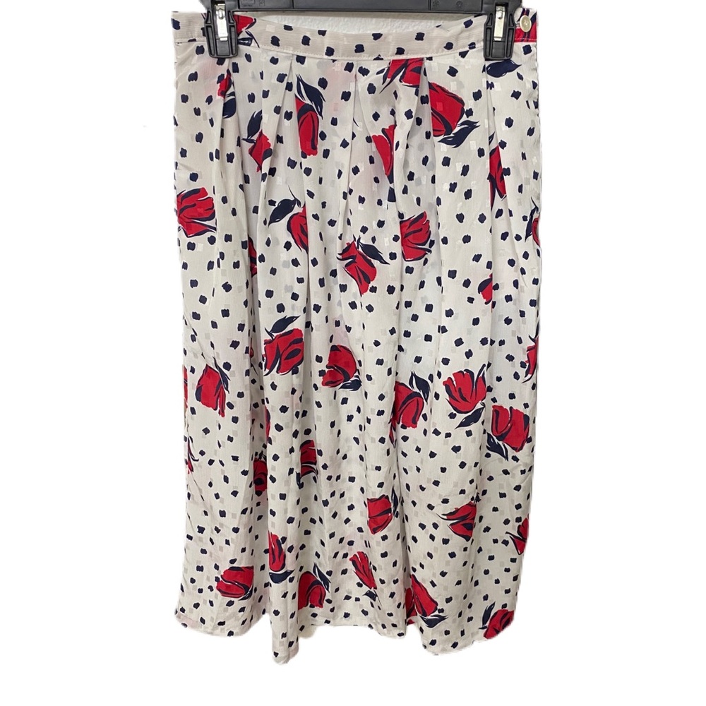 Vintage floral flowy maxi skirt